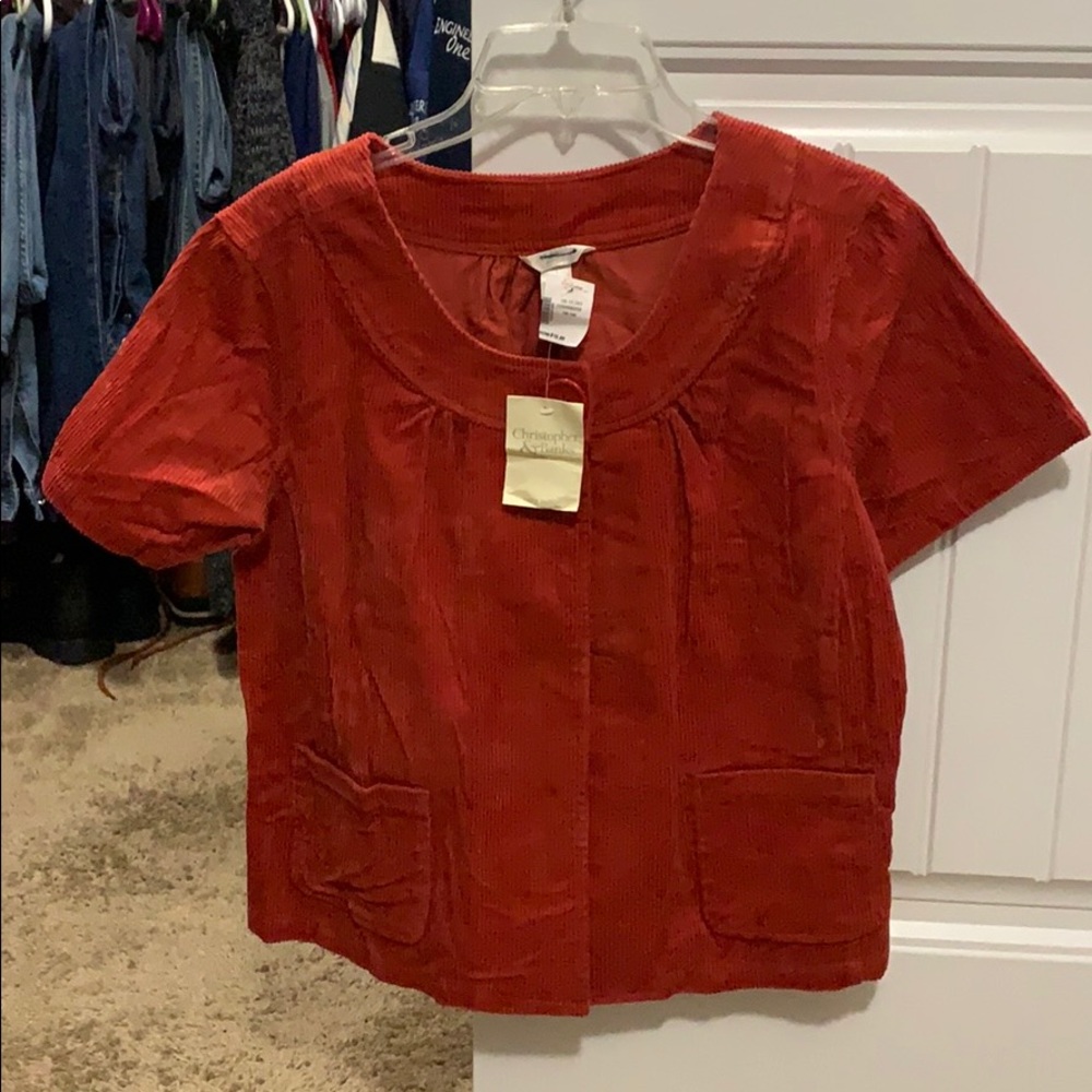 Corduroy short jacket